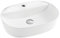 VBChome Waschbecken 50 x 38 cm Keramik mit Hahnloch Weiß Oval Waschtisch Rechteck Handwaschbecken Aufsatzwaschbecken Waschschale Gäste WC