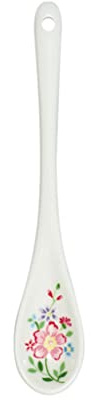 GreenGate Löffel Zuckerlöffel Teelöffel Spoon Columbine white Porzellan 15,5 cm