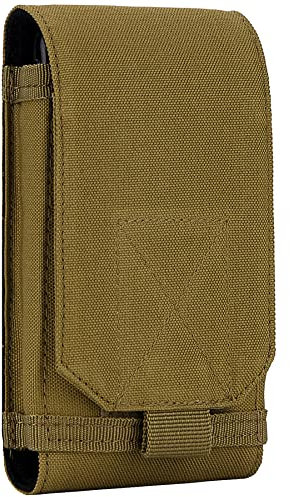 bvya Große taktische Molle-Handy-Holster-Tasche mit Gürtel-Tragetasche für 4,7-6,7 Zoll Smartphone für iPhone 13 Pro Max, Größe L, verstellbare Höhe