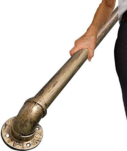 dRAGonFy Handlauf Treppen, Wand Handlauf Treppen Vintage Messing Handläufe Geländert Wandhalterungen, Drinnen Und Draußen Haltegriff Geländer/4Ft/120Cm