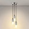 EMKE Industrial Pendant Light, Chrome Retro Ceiling Light 3-Light E27 Holder Vintage Light DIY Hanging Light with Adjustable Wires for Living Room Coffee Shop Hotel Hallway Bar (Bulb not Included)