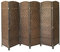 6 Panel Folding Room Divider Freestanding Screen Privacy Hand Made Wall Divider (6panel-Brown)