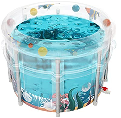 Bañera Inflable Portátil - Spa Para Niños Y Adultos, 70 X 70 cm Bañera de PVC, Baño de Hielo, Bañera Plegable Plegable Para Sales de Baño Y Baño de Sal