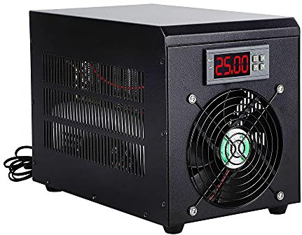 Aquarium Water Cooler,Fish Tank Chiller,Aquarium thermostat,Aquarium cooler and heater for Saltwater/freshwater hydroponics Max 60L (Cool in g)