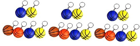 ABOOFAN 18 Pcs Anneau Porte Clé Porte-clés Basket Porte-clés Ballon De Sport Porte-clés Boule Souvenir Du Jeu Bionique Enfant Jouet