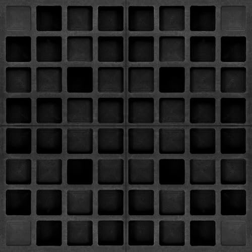 Foroomaco Lot de 4 diffuseurs acoustiques en EVA - 30,5 x 30,5 x 5,1 cm - Panneaux acoustiques Qrd de style gaufré pour maison, studio, art mural, panneaux en mousse, traitement acoustique (noir)