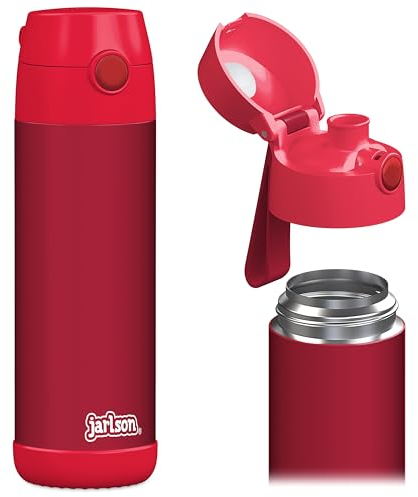 Jarlson® Botella de agua para niños MALI – Botella de agua térmica de acero inoxidable, sin BPA, a prueba de fugas, botella infantil - 500ml