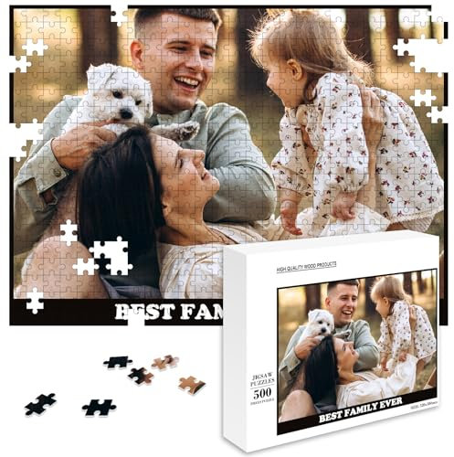 MJARTORIA Personalisiert Puzzle Selbst Gestalten 35 70 120 200 300 500 1000 Teile, Fotopuzzle mit Eigenem Bild Text Namen Geschenk für Erwachsene Jungen Mädchen Kinder