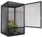Reptile Habitat Futterbox, transparenter Reptilien-Zuchtkoffer, tragbares Acryl-Terrarium für Amphibien, Spinnen, Eidechsen, Skorpione, Tausendfüßler, Schildkröten, Schlangen (schwarz, 60 x 60 x 120