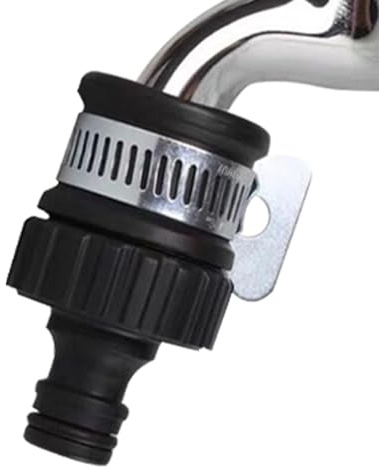 Tap Connector Adapter - 2 12-16mm Mixer Tap Connector for Hose Pipe | Kitchen Tap Hose Connector with Rubber Seal | Metal Kitchen Garden Hose Fitting Clamp | Rust-Proof Faucet Adapter