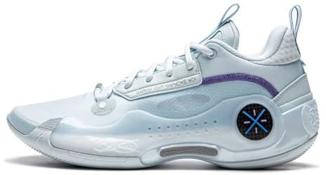 LI-NING Way of Wade - Scarpe da basket da uomo, con fodera antiscivolo, professionali, per assorbimento degli urti, Blu Cielo Bianco, 42.5 EU
