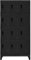 Spindschrank Büro Arbeitsplatz Metall Spind Schrank Aufbewahrung Badregal Aufbewahrungsschrank Aufbewahrung Organizer Schwarz 90x45x180cm Stahl