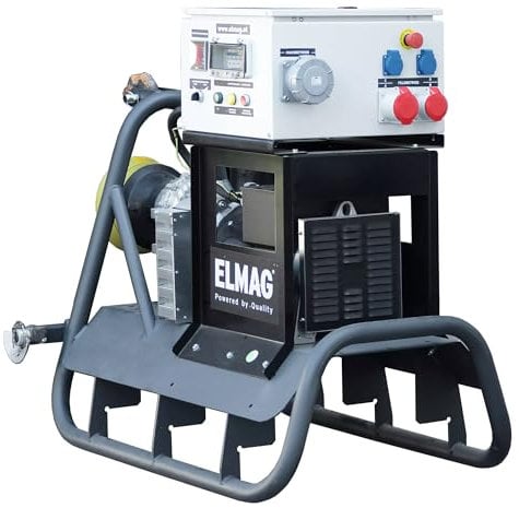 Elmag Zapfwellen-Stromerzeuger SEZN 50WD-AVR-IT/TN – 45 kVA Generator für Feld- & Hausbetrieb, 2x 230 V & 3x 400 V – 1500 UpM Notstromaggregat mit AVR, Isolationsüberwachung & 3-Punkt-Aufhängung