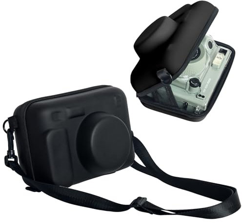wogozan Protective Case for Fujifilm Instax Wide 400/300/210/LOMO Instant Camera, Universal Hard Shell Carrying Case with Removable Adjustable Strap - Black