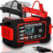 Retoo 10 A Autobatterie Ladegerät 10A 12V 24V KFZ Batterieladegerät Smart Vollautomatische LCD Temperaturkompensation Reparaturmodus Ladegerät für Auto Motorrad Kleintransporter
