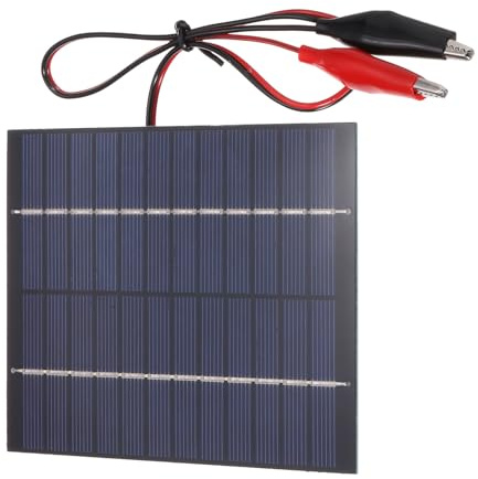 sourcing map Mini-Solarzellen, 2 W, 12 V, 0,17 A, polykristallines Solarmodul, Erhaltungsladegerät, Solar-Batterie-Ladegerät