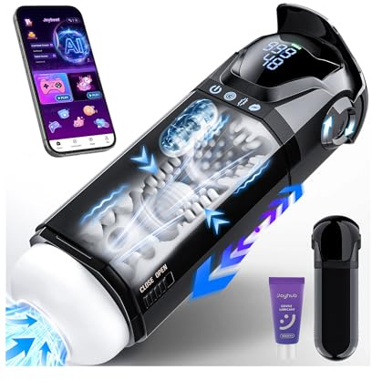 PRONFANS Sex Toys Masturbateurs Masculins 9 Sucer Pousser et Vibromasseurs, 3D Vaginette Ultra Réaliste Masturbâteur Homme Mains Libres, APP Sex Toýs Homme Pompes à Pénis Masturbeuse Masculin Sextoy