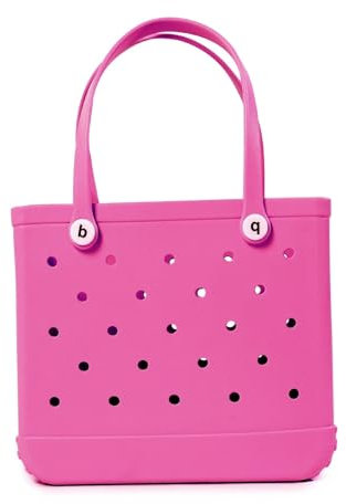 QXYOGO Borsa Mare, Borsa Mare Donna Cestino da Spiaggia Extra Large con Borsa da Viaggio Impermeabile for Sabbia, Borsa Anti-Sabbia, Borsa portaoggetti Multiuso for Barca, Piscina, Sport G(Rose)
