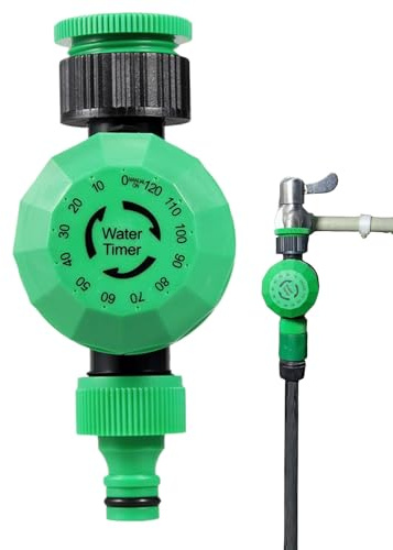 CGACCSD Reloj de riego, temporizador de riego de jardín, riego automático para vacaciones, plantas, césped, piscina, terraza al aire libre