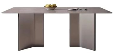 Esstisch, 140 cm, Schiefer, Esstisch, modern, schlicht, für Zuhause, Restaurant, kleine Wohnung, Stein, rechteckiger Esstisch, Esstisch