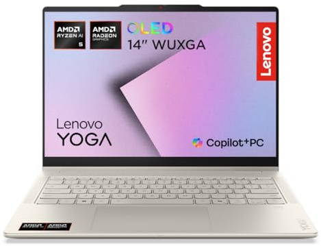 Lenovo Yoga 7 2-in-1 | Laptop | Ryzen AI 5 | 16GB | 512GB | Ohne Netzteil | CoPilot+PC | 14 WUXGA Display | OLED|Touch|AMD Ryzen AI 5 435|16GB RAM |512GB SSD|AMD Radeon 840M|QWERTZ|Windows 11|Seashell