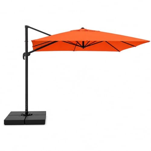 CONCEPT USINE Parasol Déporté Rotatif CEZIR Terracotta Alu 4x3 m