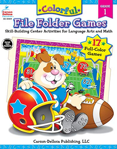 Colorful File Folder Games, Grade 1: Skill-Building Center Activities for Language Arts and Math (Colorful Game Book Series)