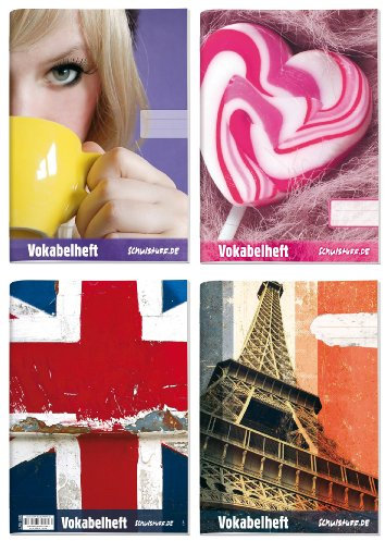 Schulstuff Vokabelheft (DIN A5, 30 Wochen): Verschiedene Designs