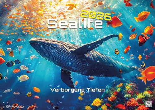 Sealife - verborgene Tiefen - 2026 - Kalender DIN A2: Der Wandkalender mit den schönsten Unterwasser-Motiven für das Jahr 2026 im extragroßen Format DIN A2 (ca. 60 x 42 cm)!