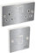 the grafix studio Brushed Silver Light Switch & Double Socket Sticker Vinyl/Skin cover