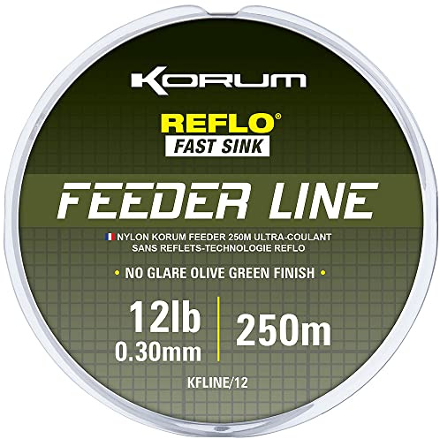 Korum Reflo Fast Sink Feeder Line 12lb 0.30m 250m (kfline/12)