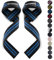 Fitgriff® Straps Palestra - Fascette Sollevamento Pesi - Fasce, Cinghie per Stacchi, Gym, Lifting - Accessori Bodybuilding (Normale (Oltre 16cm Polso), Black/Blue)