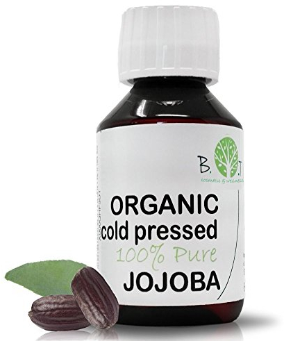 Öl für die Augenpartie, Gesicht und Haare, Bio-Jojobaöl - Unvergleichliche Vorteile, Feuchtigkeitsspendend, Wasserfester Make-up-Entferner, Stärkt das Haar, Anti-Akne-Lösung, Lippenbalsam- 100 ml