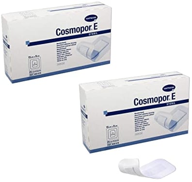 2 x 25 Hartmann Cosmopor E Wundverband Wundpflaster klebend steril 15 x 8 cm