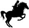 Dandeliondeme Reiten Pferd Auto Styling Aufkleber Fenster Auto Aufkleber Sport Dekoration für Notebook Skateboard Snowboard Gepäck Koffer MacBook Auto Fahrrad Stoßstange Schwarz