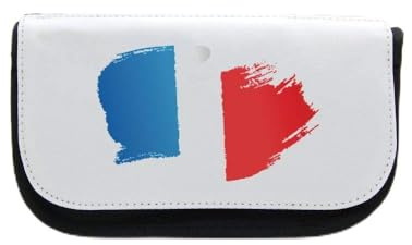Estuche de belleza maquillaje Francia Bandera Pintura, Negro , talla única