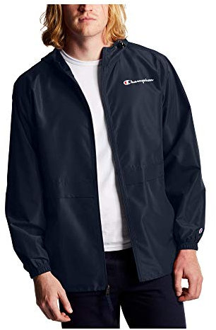 Champion Veste entièrement zippée, Petit Script Bleu Marine, M Homme