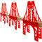 OrgMemory Bahnbrücke 3 Federbrücke Holz Eisenbahn Brücke Bahn Kompatibel mit Allen Großen Marken