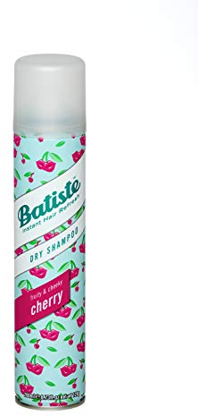 Batiste Trockenshampoo Cherry Kirsche 200 ml, Dry Shampoo zum Auffrischen und Stylen der Haare, Haarpflege Spray ohne Ausspülen, Voluminöses Haarstyling mit erfrischendem Kirsch-Duft