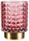 Pauleen 48132 Cute Glamour mobile Tischleuchte Glas Tischlampe Timerfunktion 6H Batterie Glaslampe ohne Kabel Rosa Glas/Metall