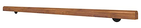 Handlauf Holz Geländer Handläufe für Treppen Innen Aussen Treppengeländer Wandhandlauf für Loft Treppen Dekor,mit Installationskit,Anpassbare Länge (60cm)