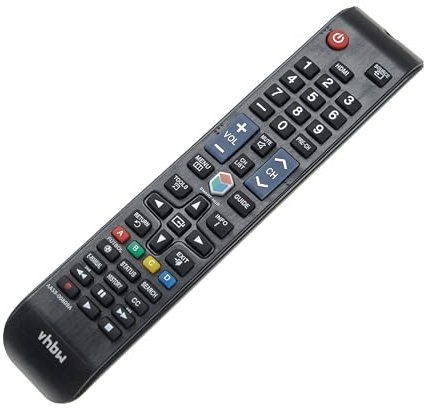 vhbw Fernbedienung kompatibel mit Samsung UE55F6400AK, UE55F6400AW, UE55F6470 Heimkino-Anlage, Fernseher, Hi-Fi-System - Multifunktionsfernbedienung
