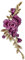 Anawakia Broderie Patch Autocollant en Tissu Motif Rose Fleurs, Ecusson à Coudre Bricolage Décoration Stickers (Rouge Violet)