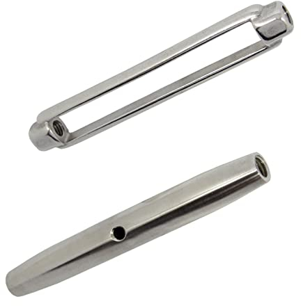 Spannschlossmutter ähnl. DIN 1478 V4A M10 - Spannschloss Links - Rechts Seilspanner Edelstahl Wantenspanner