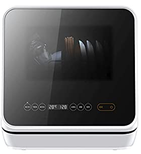 Home Desktop Countertop Dishwasher with 6 Place Settings 5 Programs Baby Care Air-Dry Function and LED Light for Small Apartments practical