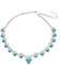 BSLVWG Bohemian Türkis Mondstein Halskette Silber Opal Mondstein Teardrop Halskette Natürlicher Edelstein Halskette Vintage Handmade Beaded Necklace Kette Schmuck für Frauen und Mädchen