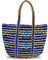 Banzaii Bolsa de verano para mujer, bolso bandolera colorido, bolso de hombro bohemio de paja para el mar, tejido a mano Míkonos Azul Oscuro