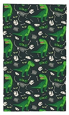 SJOAOAA Rex und Dino Bones Roar Waschlappen Mikrofaser saugfähige Strandtücher superweiche Waschlappen für Gesicht und Körper Hand Badetücher Waschlappen Handtuch 70 x 40 cm