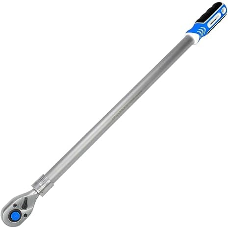 HASKYY Llave de carraca telescópica de 1/2 pulgadas, carraca reversible de 61 – 75 cm, extensible, trinquete largo (1/2 610-750 mm)