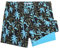 MaaMgic Maillot de Bain pour Hommes avec Compression Short de Bain 2 en 1 | 5.5 Séchage Rapide Short de Natation décontracté Boardshorts avec Pantalon intérieur et Poche,Palmiers Jaune Navy 5.5,XL